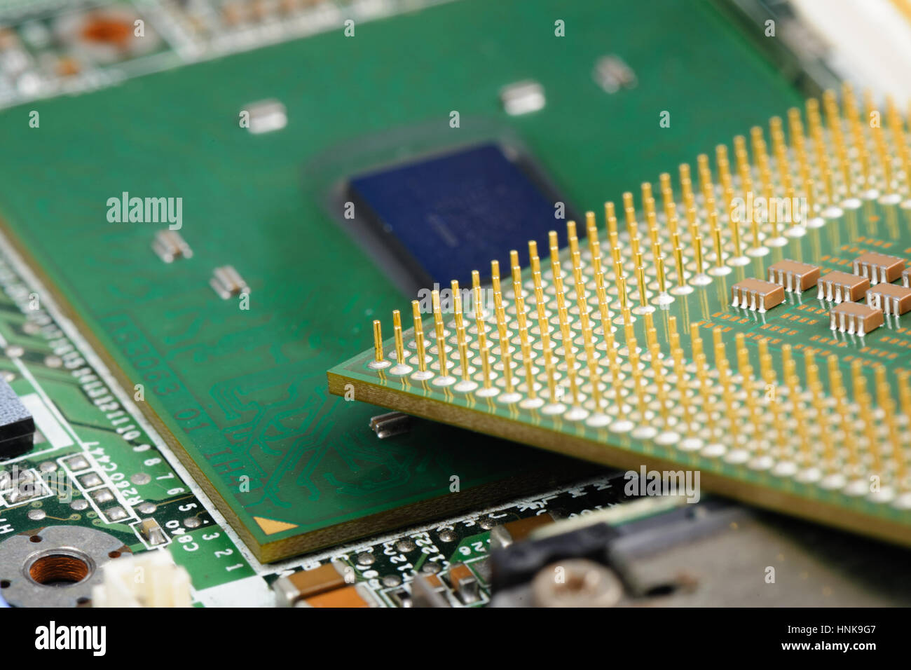 Détails gros plan d'Unité Centrale de traitement (CPU) Banque D'Images