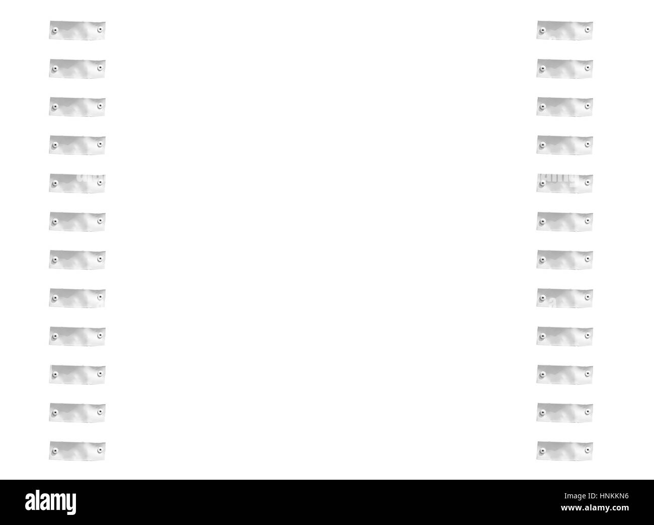 Résumé cadre avec des rivets sur fond blanc et de l'espace pour le texte Banque D'Images