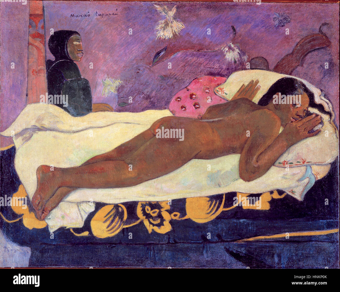 Esprit des Morts Regardant par Paul Gauguin 1892 Banque D'Images
