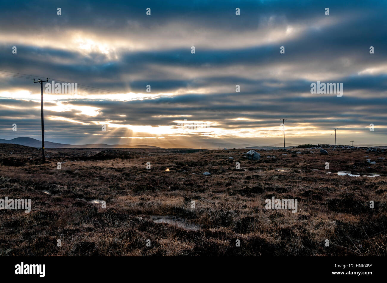 Blanket bog paysage, comté de Donegal, Irlande Banque D'Images