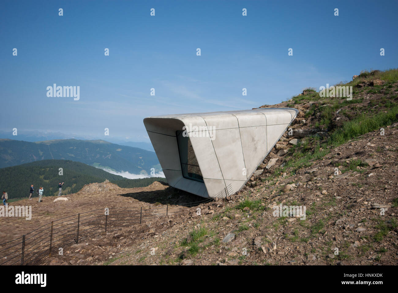 Messner Mountain Museum Corones dans les Dolomites Alpes italiennes conçu par Zaha Hadid Architects Banque D'Images