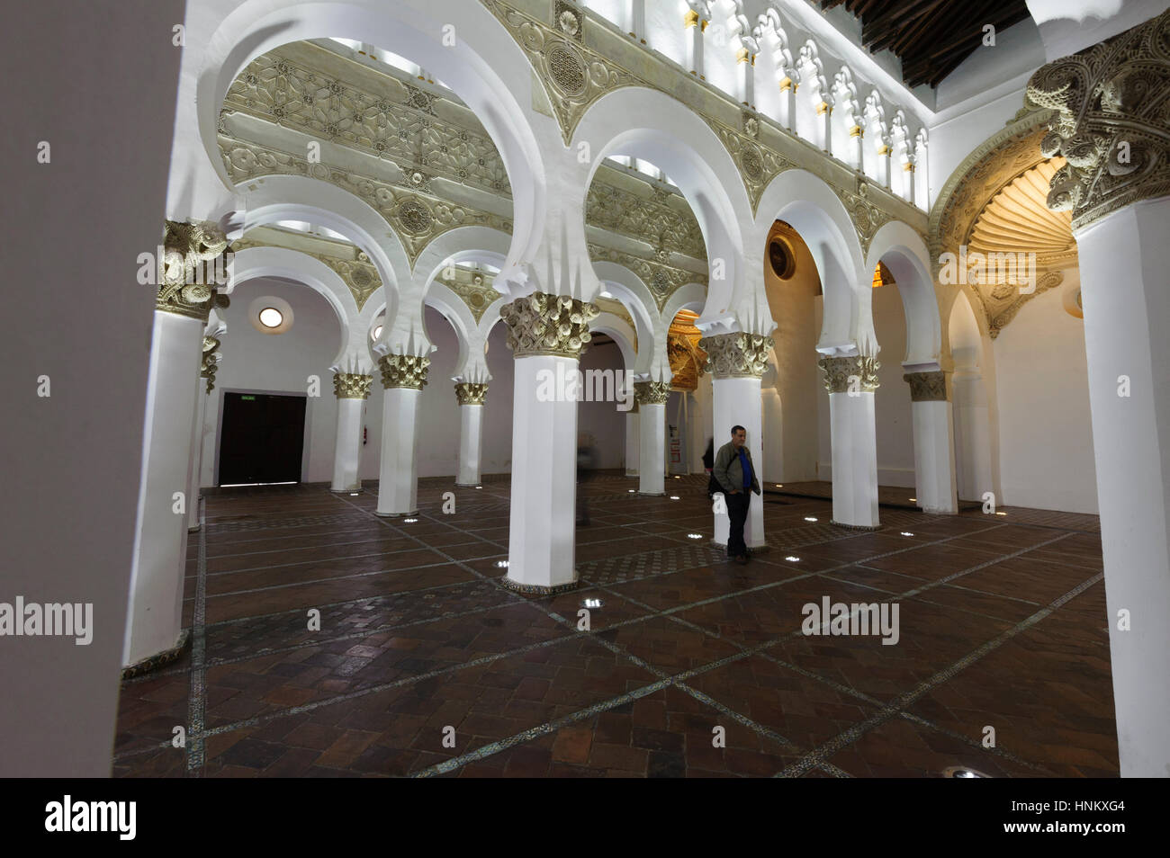 Toledo , Espagne. La Synagogue de Santa María la Blanca Banque D'Images