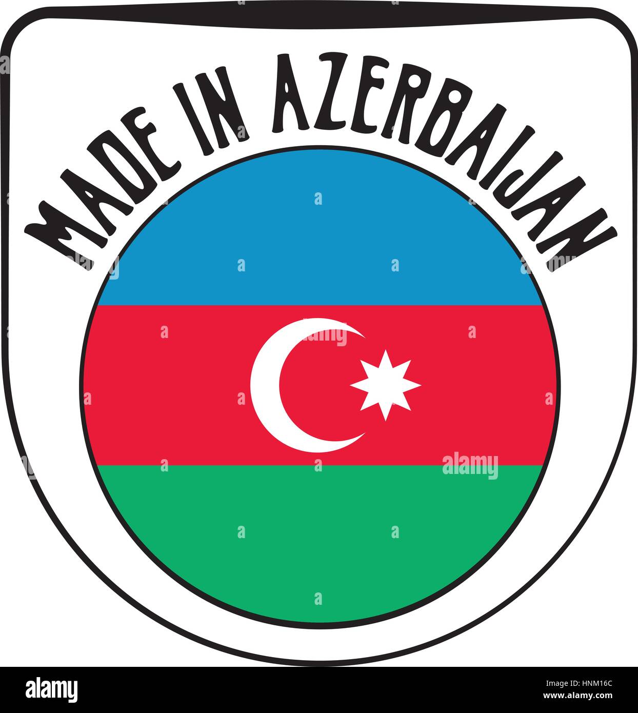 Faites en Azerbaïdjan d'un insigne signe. Vector illustration Illustration de Vecteur