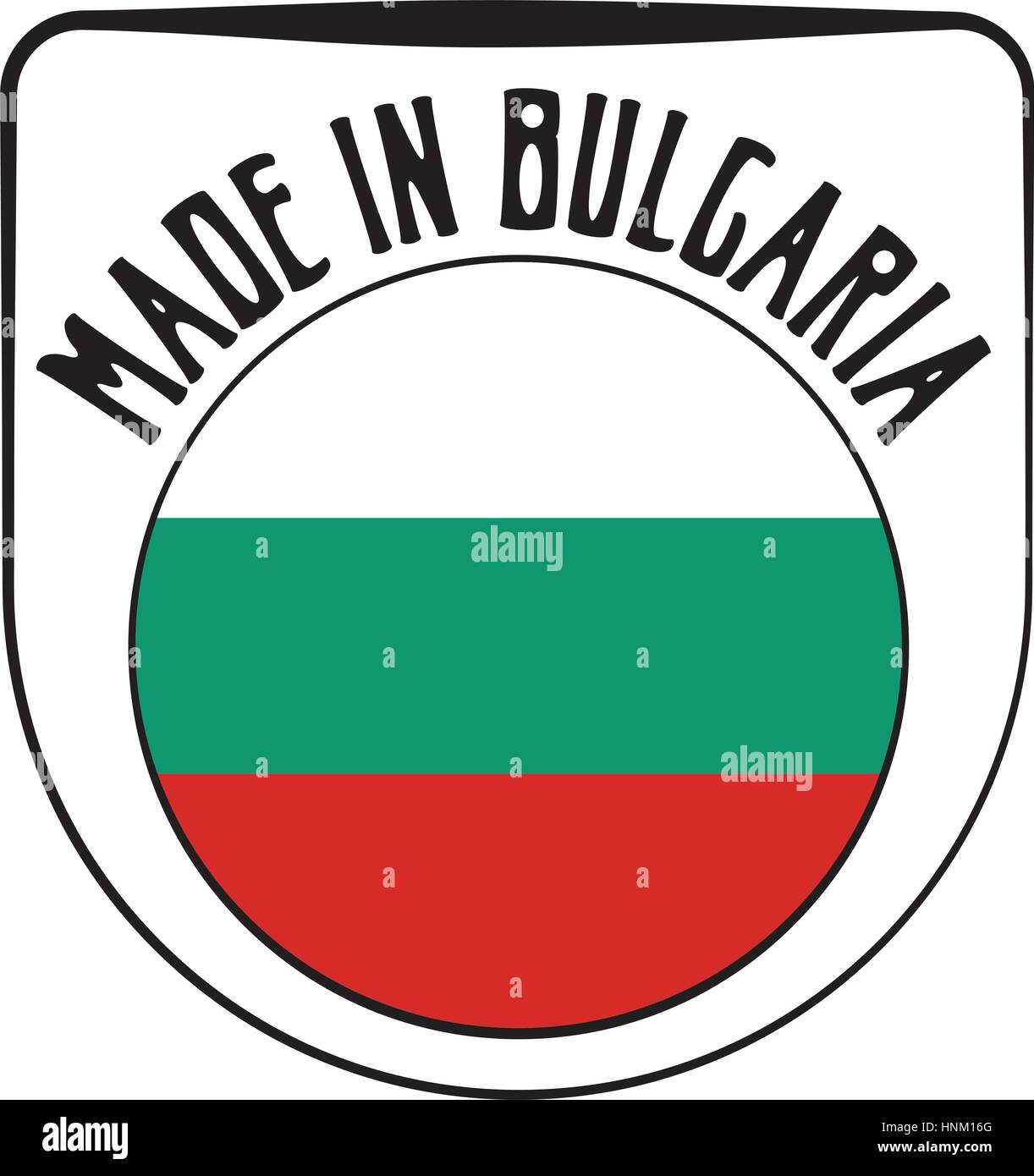 Faites en Bulgarie d'un insigne signe. Vector illustration Illustration de Vecteur