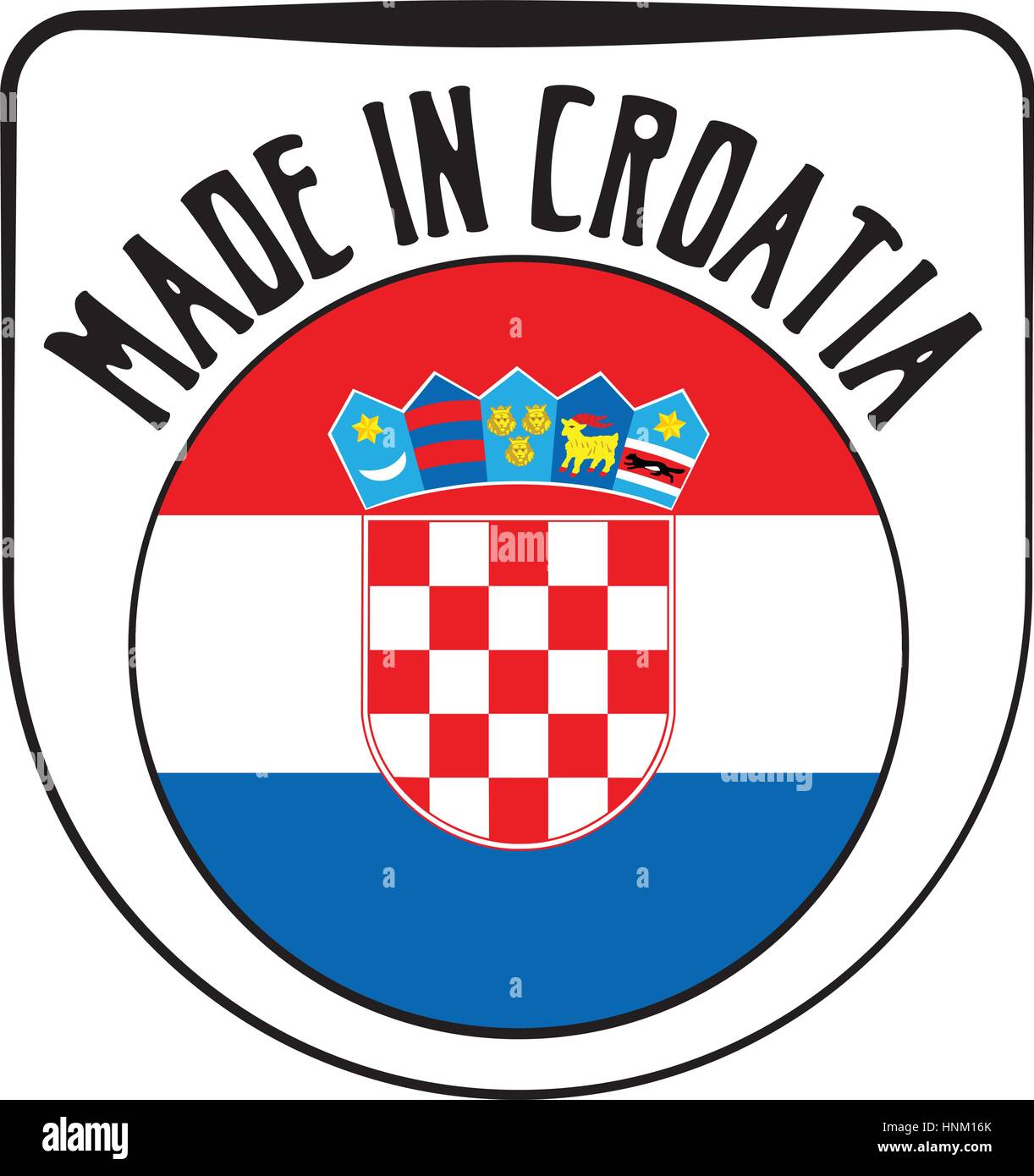 Faites en Croatie d'un insigne signe. Vector illustration Illustration de Vecteur