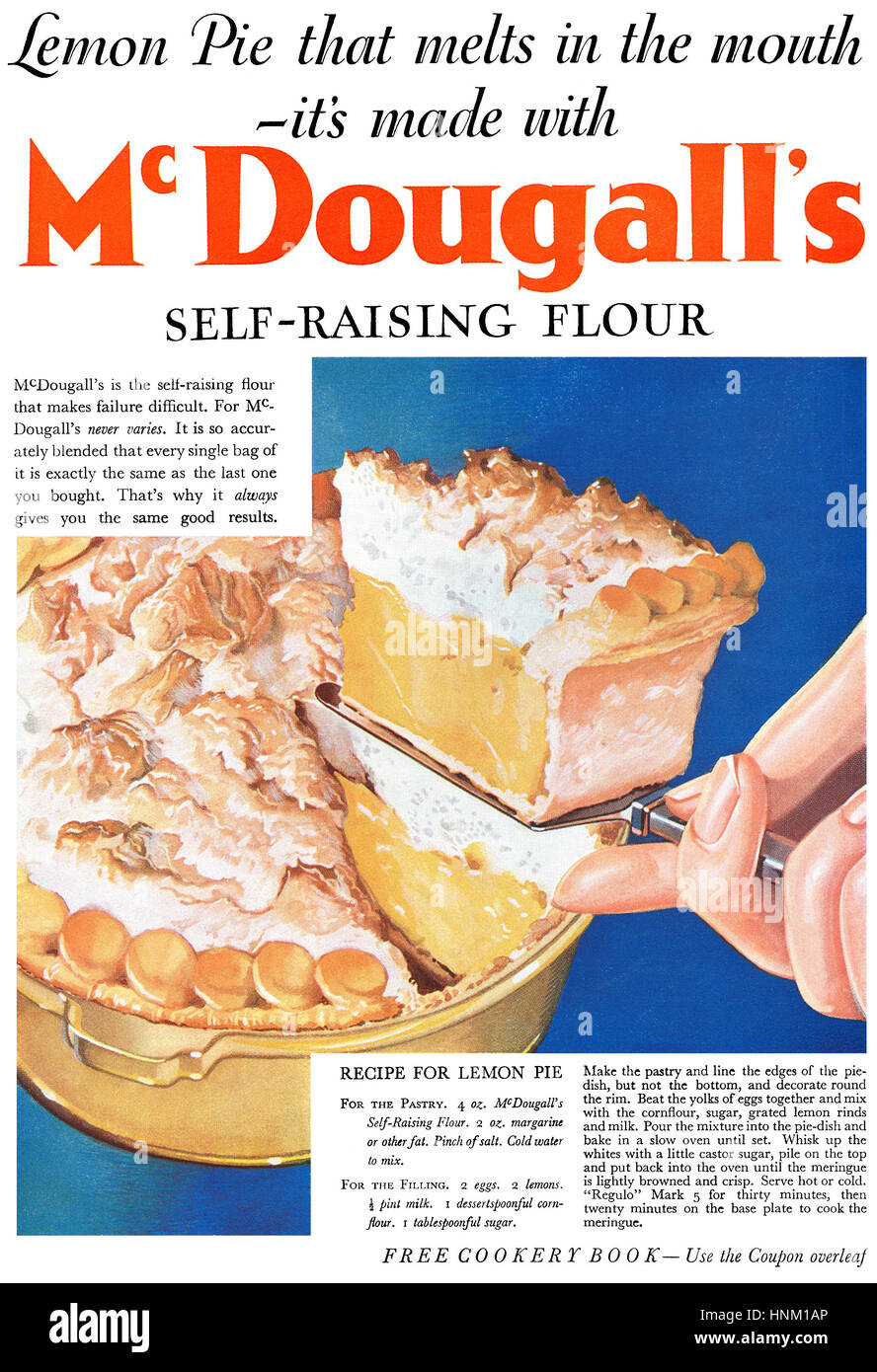 1934 La publicité pour McDougall Self-Raising Flour Banque D'Images