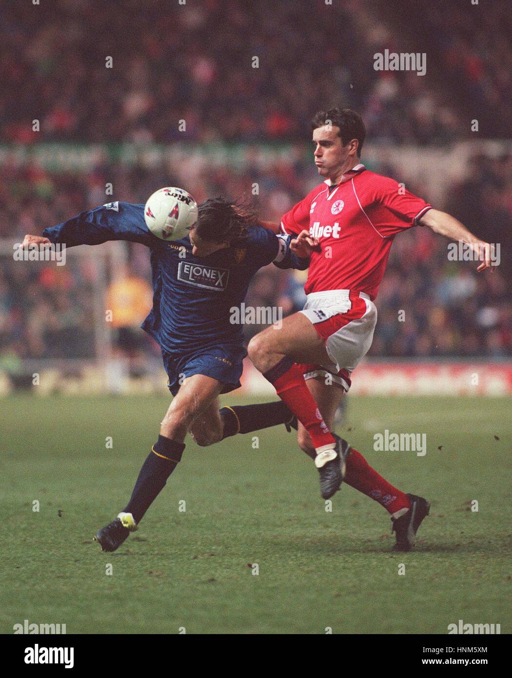 PHIL WHELAN & DEAN HOLDSWORTH MIDDLESBROUGH FC V 08 Février 1996 Banque D'Images