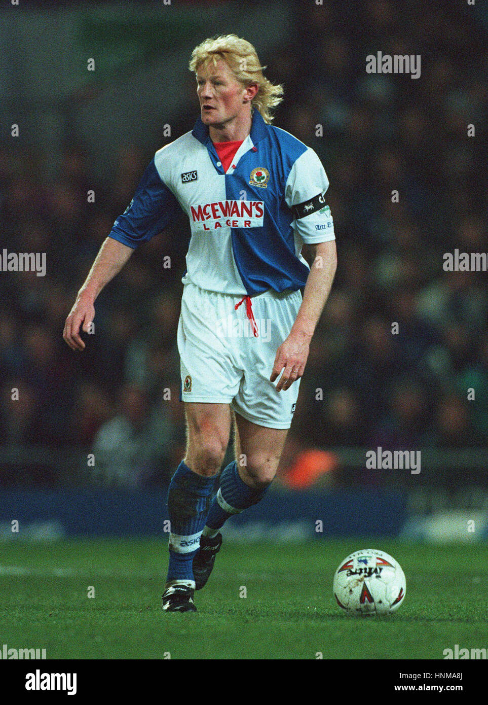 COLIN HENDRY Blackburn Rovers FC 23 Janvier 1995 Banque D'Images