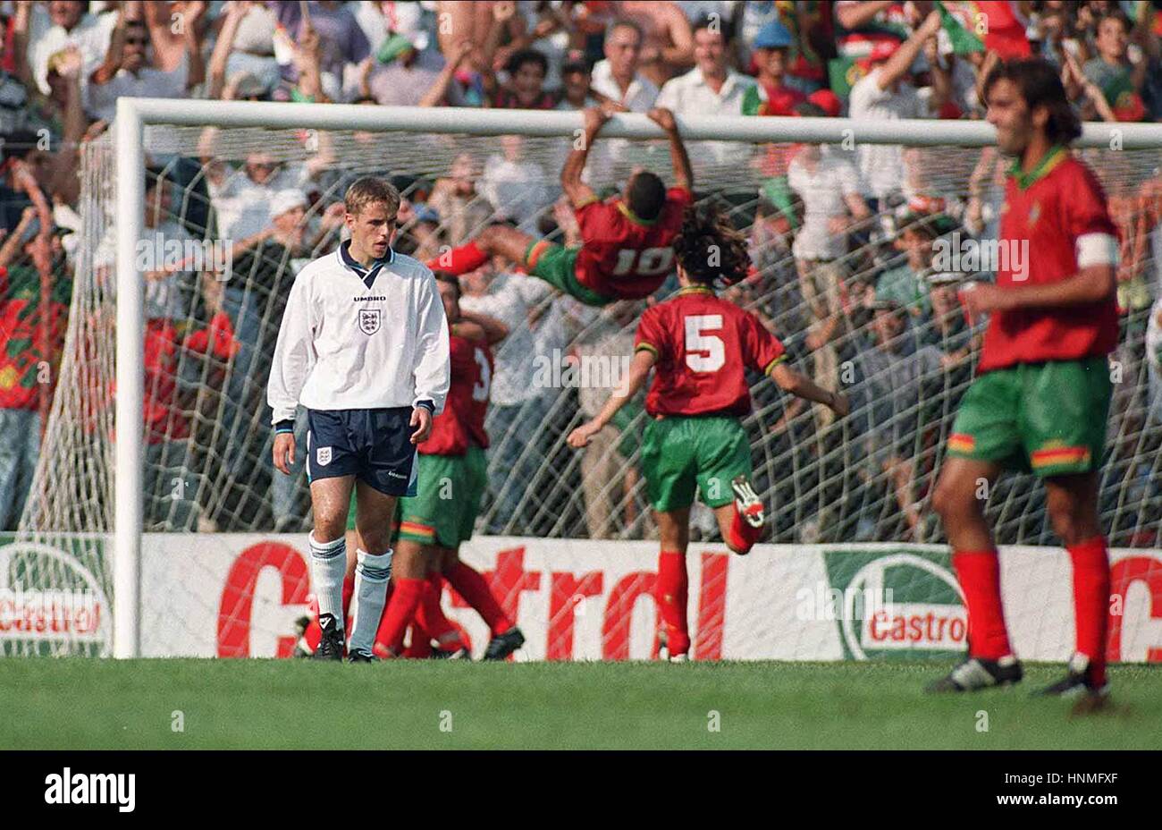 PHILIP NEVILLE ANGLETERRE U21 U21 ANGLETERRE / Portugal / PORTUGAL U21 U21 02 septembre 1995 Banque D'Images