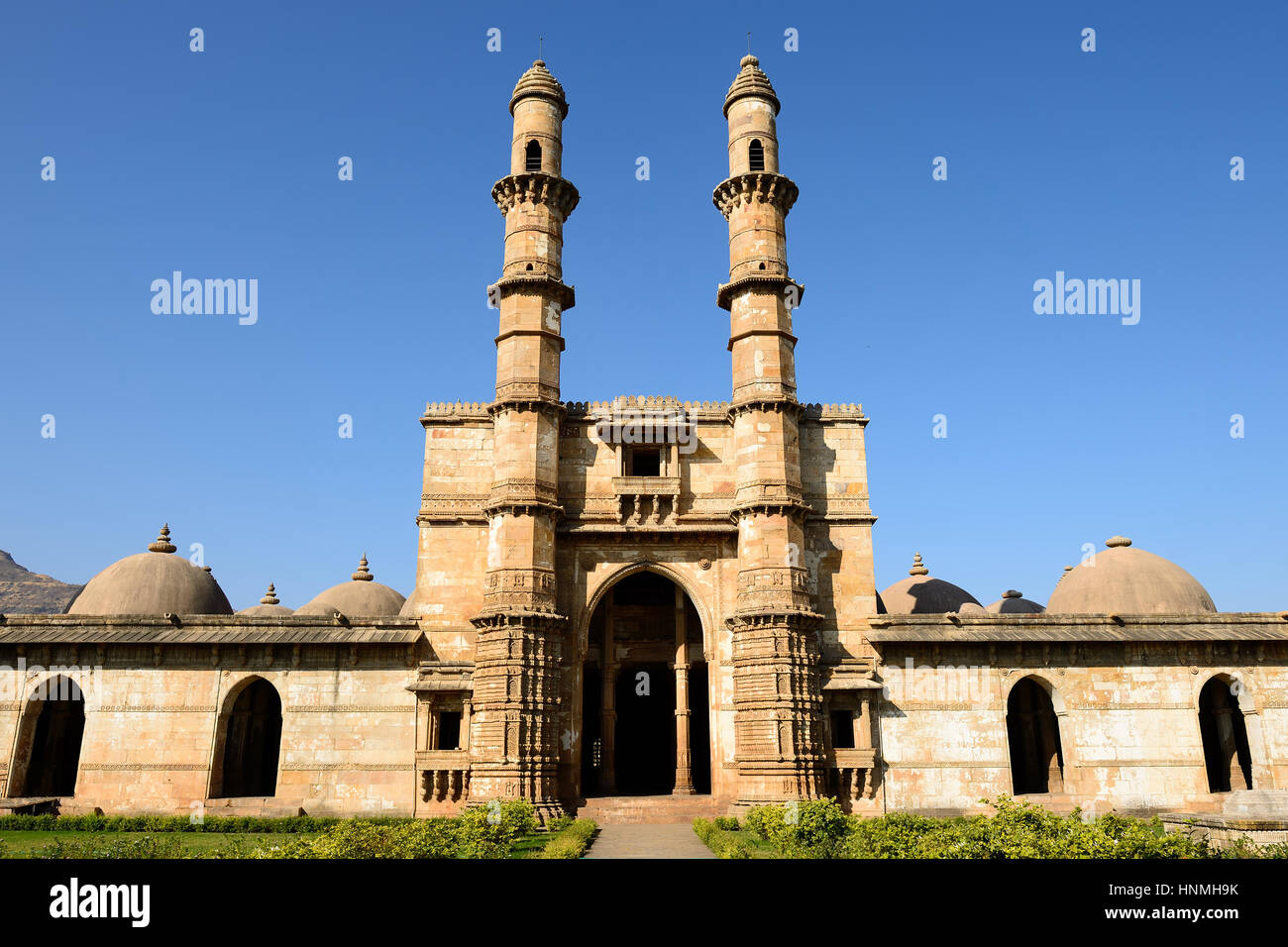 Parc archéologique de Champaner - Pavagadh est une ville historique dans l'état du Gujarat. La mosquée Jami Masjid. (UNESCO) Banque D'Images