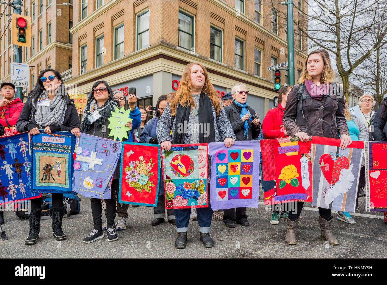 Downtown Eastside Women's Memorial mars, Vancouver, Colombie-Britannique, Canada. Crédit : Michael Wheatley/Alamy Live News Banque D'Images