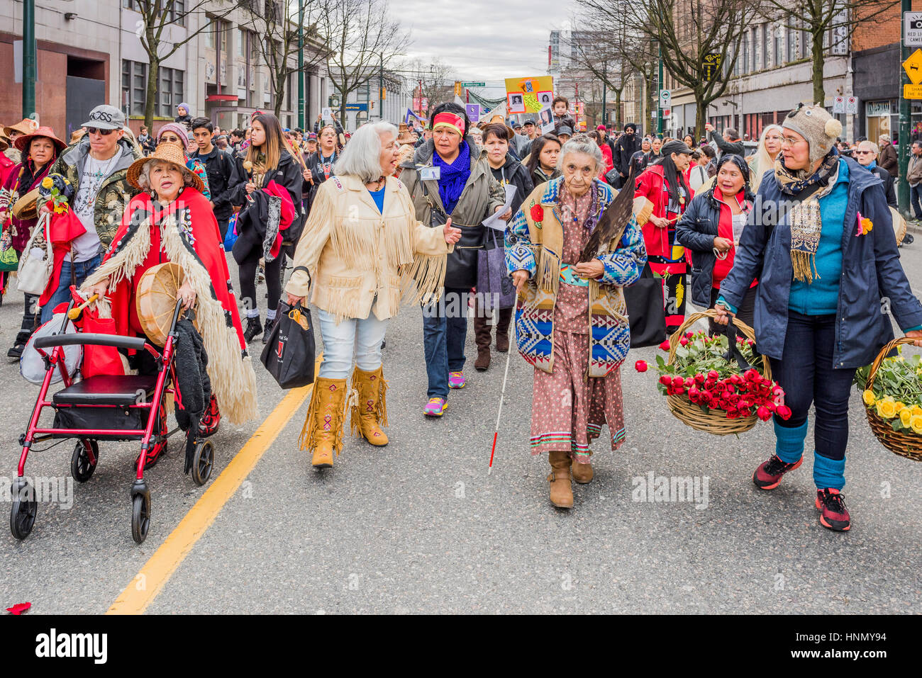 Downtown Eastside Women's Memorial mars, Vancouver, Colombie-Britannique, Canada. Crédit : Michael Wheatley/Alamy Live News Banque D'Images