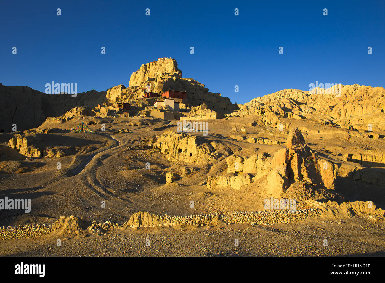 Les ruines de la dynastie des Gugé dans Zanda County,Tibet Banque D'Images