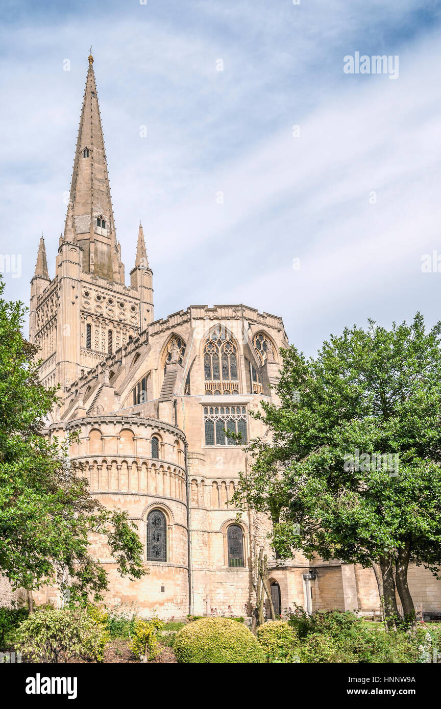 La cathédrale de Norwich est une cathédrale de l'église d'Angleterre à Norwich, Norfolk, Angleterre, dédiée à la Sainte et indivise Trinité Banque D'Images