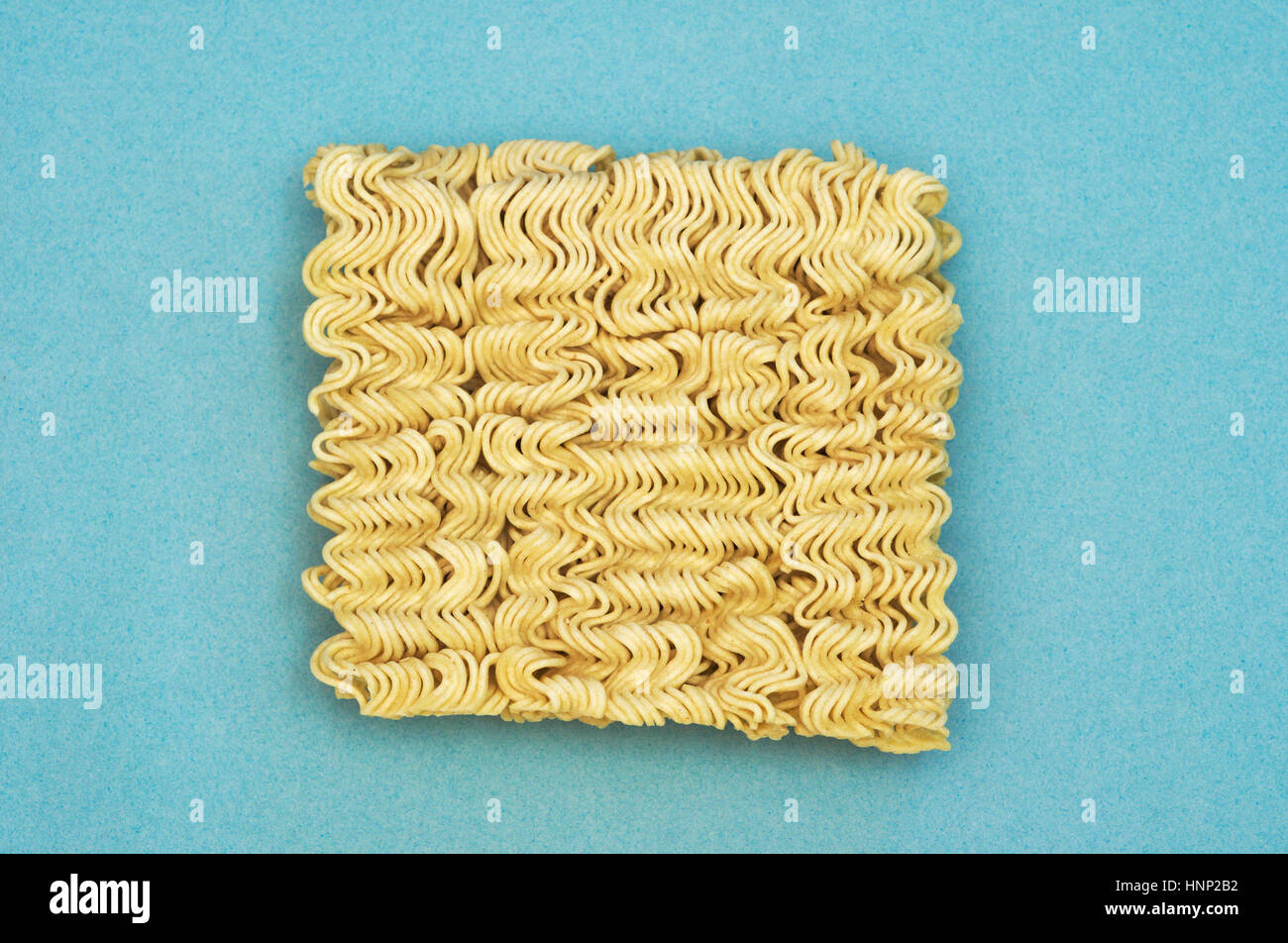 Bloc de nouilles instantanées Banque D'Images
