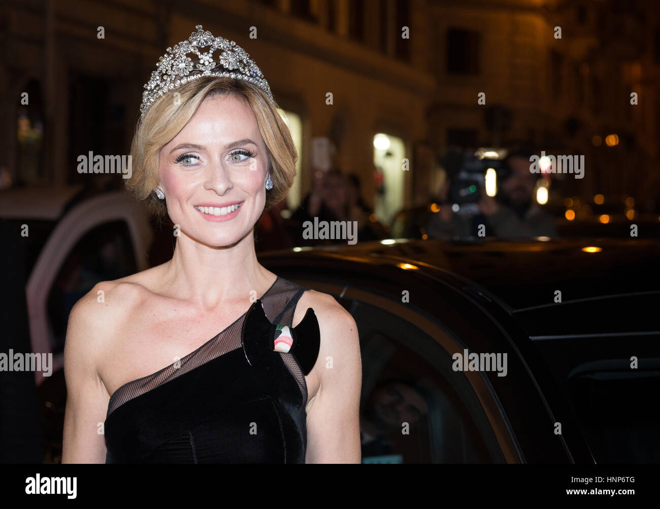 Rome, Italie. 14Th Feb 2017. Serena Autieri lors de la première de 'Diana & Lady D' Credit : Andrea Bracaglia/Pacific Press/Alamy Live News Banque D'Images
