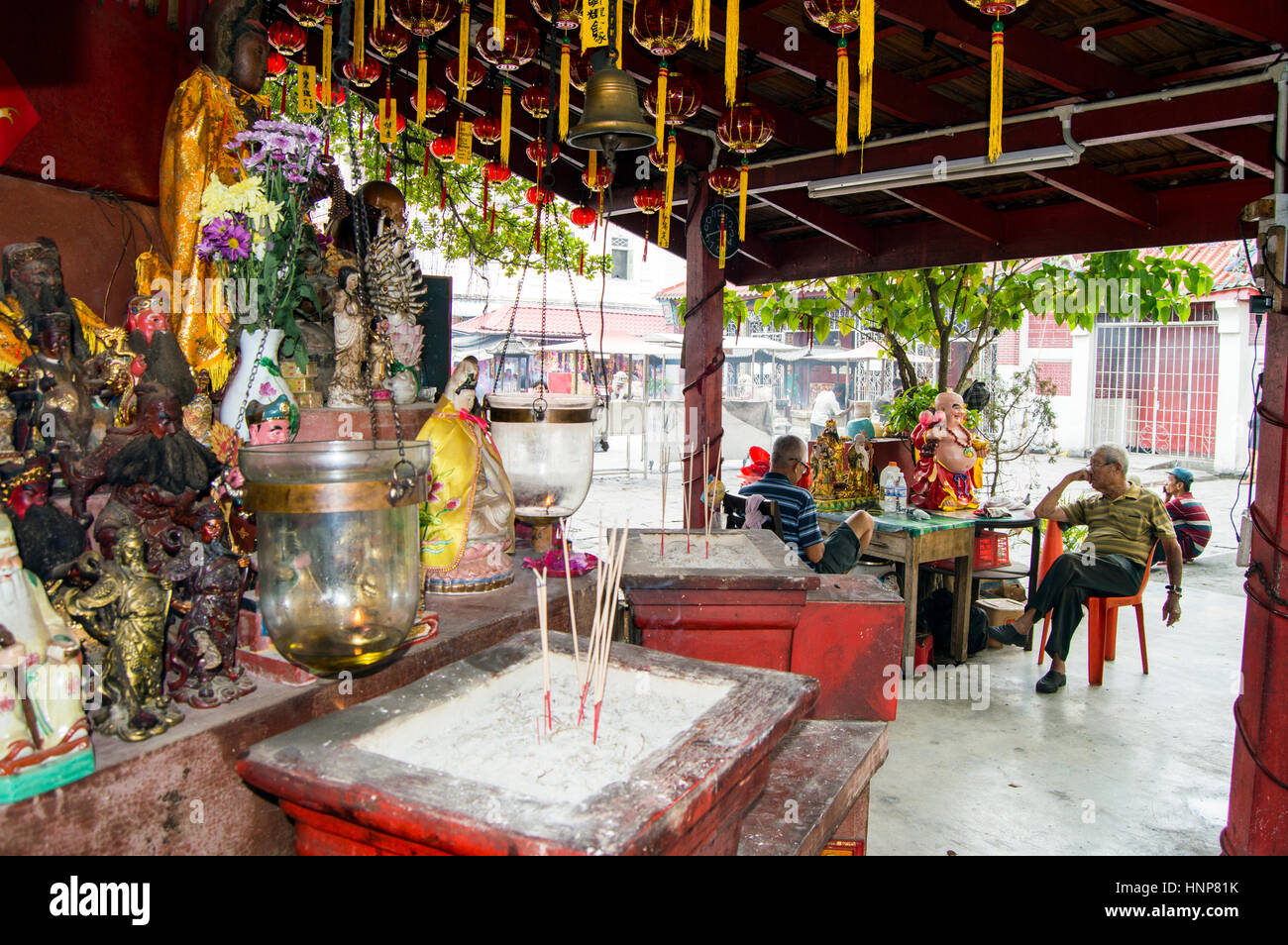 Déesse de la Miséricorde Temple, Georgetown, Penang, Malaisie Banque D'Images