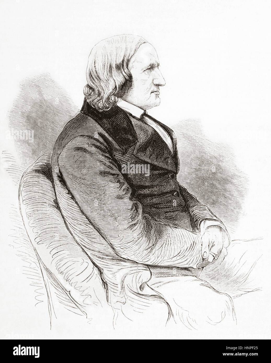 Alfred Victor, Comte de Vigny, 1797 - 1863. Poète français, pionnier du romantisme français et producteur de romans, pièces de théâtre, et des traductions de Shakespeare. À partir de l'Univers illustre, publié en juin 1863 Banque D'Images