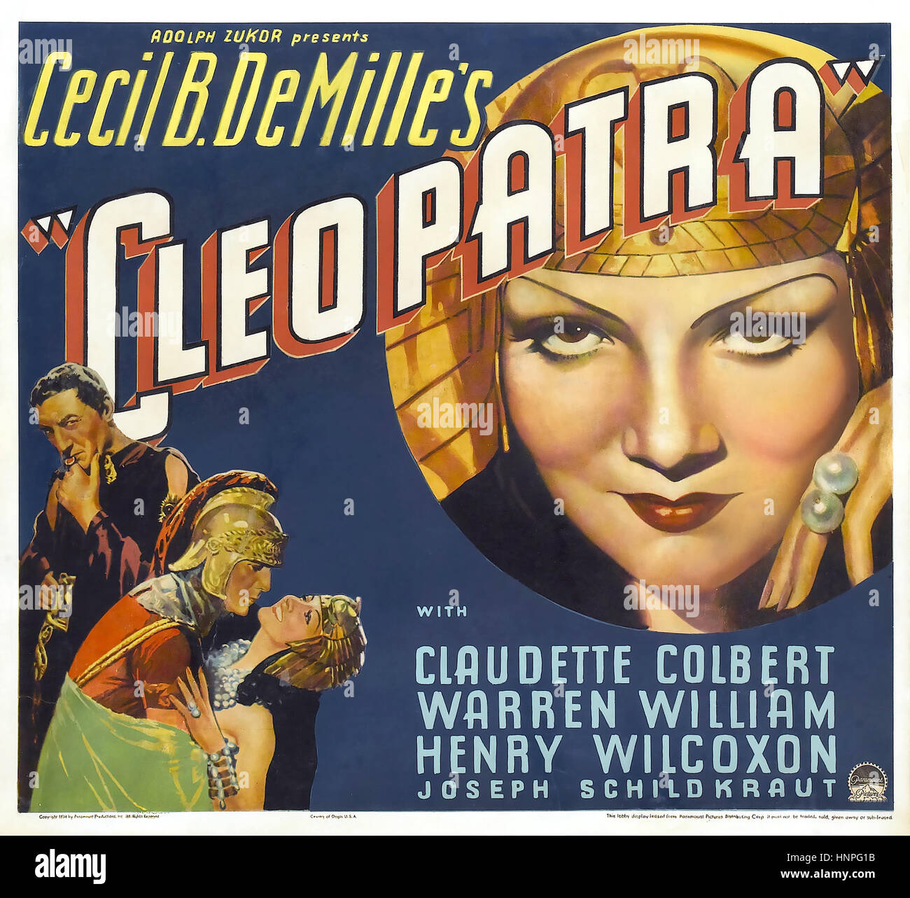 CLEOPATRA 1934 Paramount Pictures film avec Claudette Colbert Banque D'Images