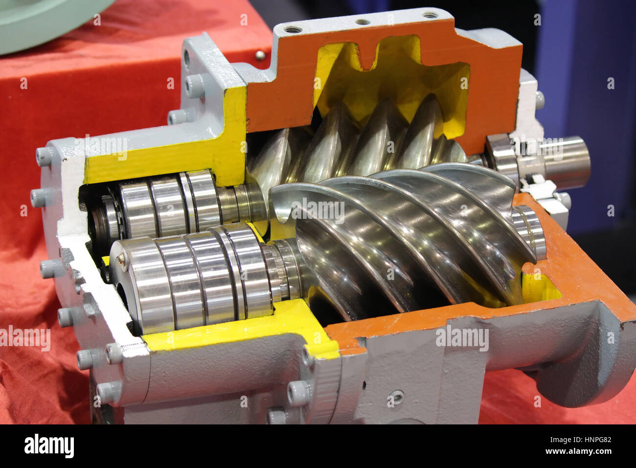 Une section transversale de la pompe à air industriels Banque D'Images