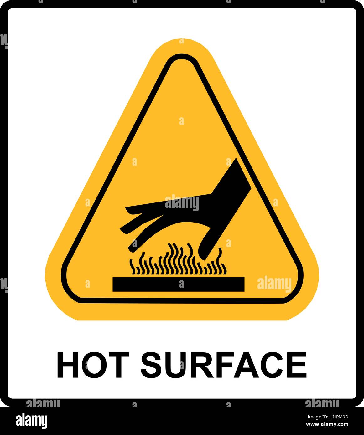 Ne touchez pas la surface chaude des signes de danger d'information ...