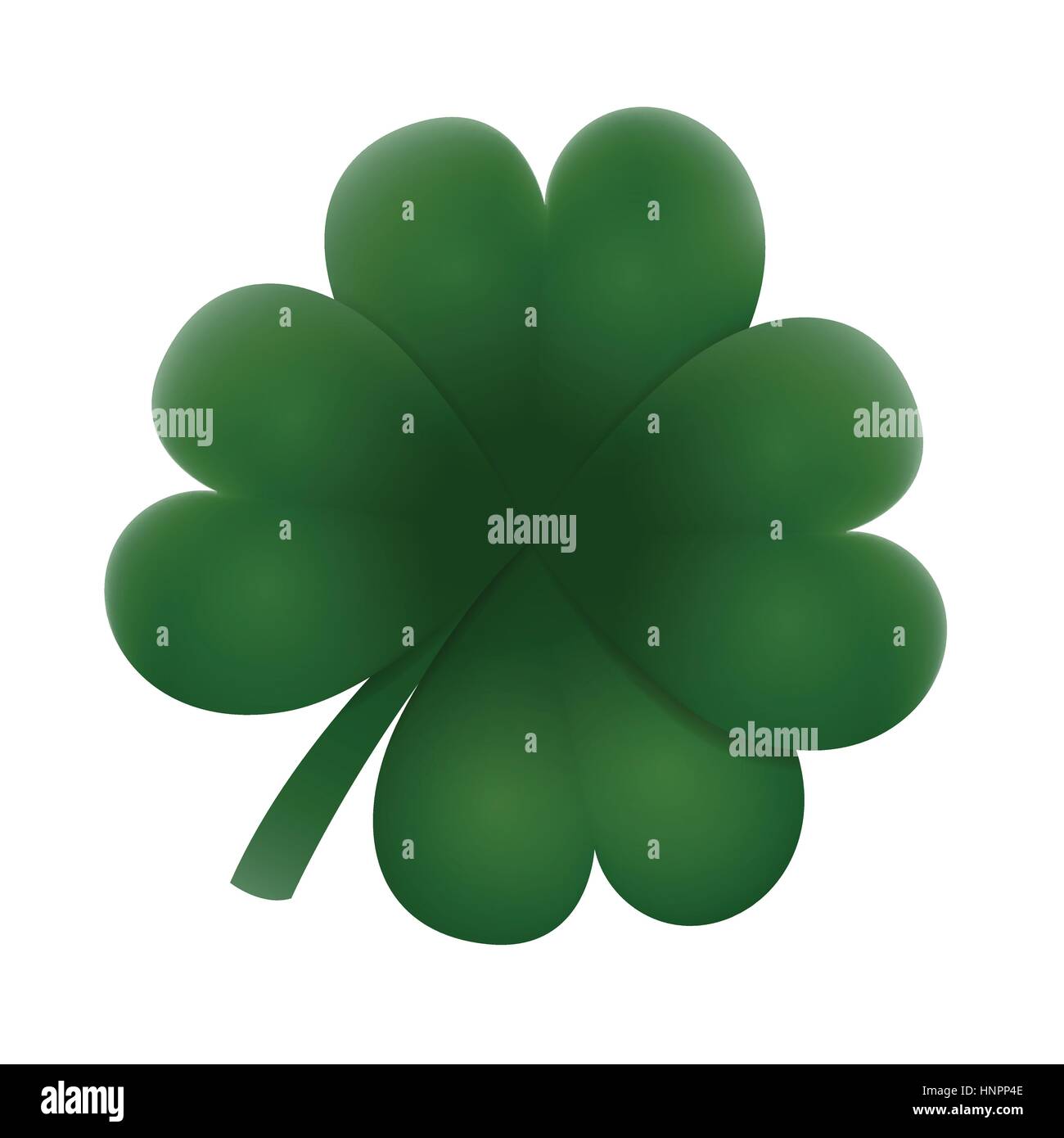 Green leaf clover réaliste Illustration de Vecteur