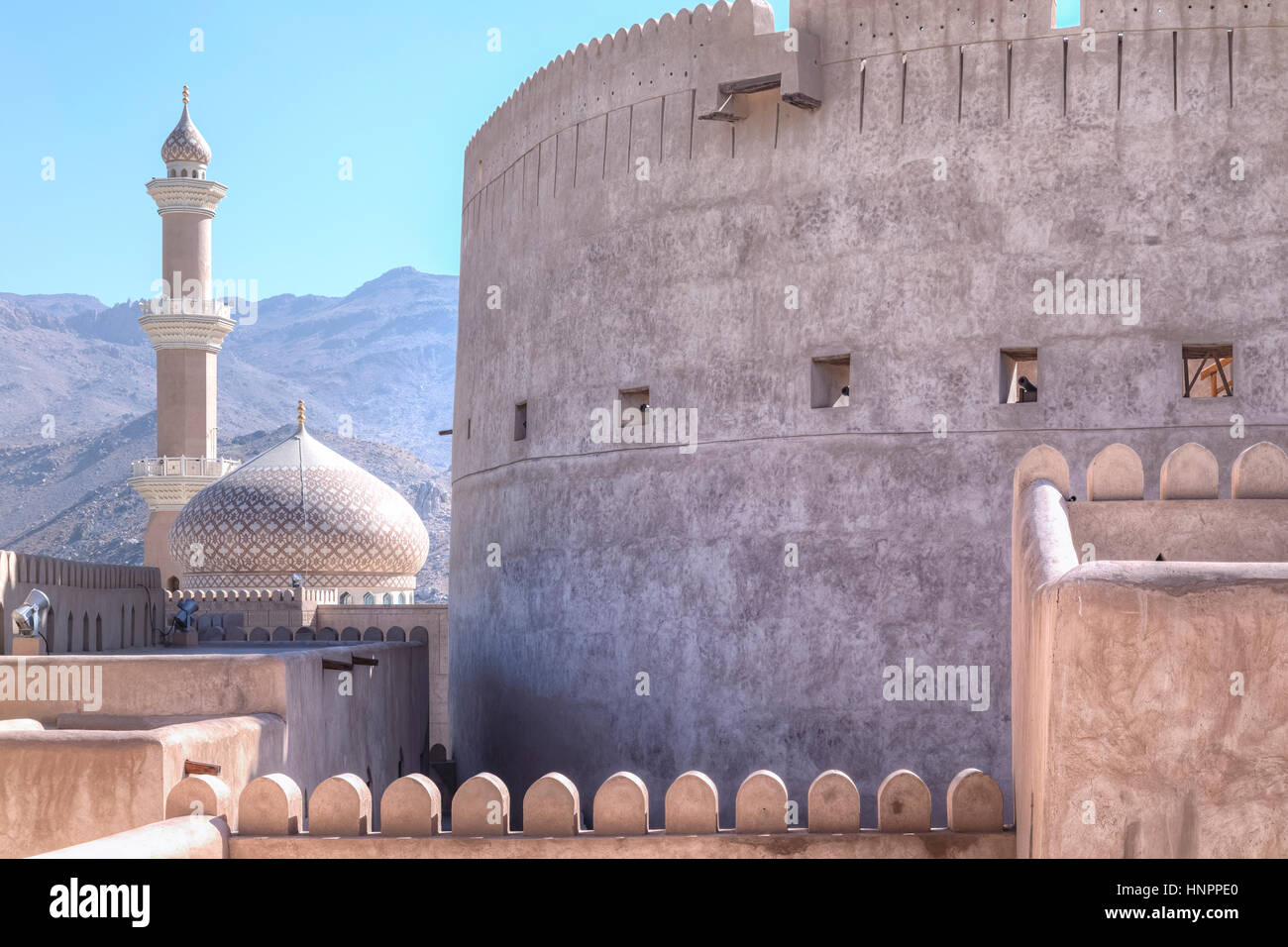 Fort Nizwa, Oman, au Moyen-Orient, en Asie Banque D'Images