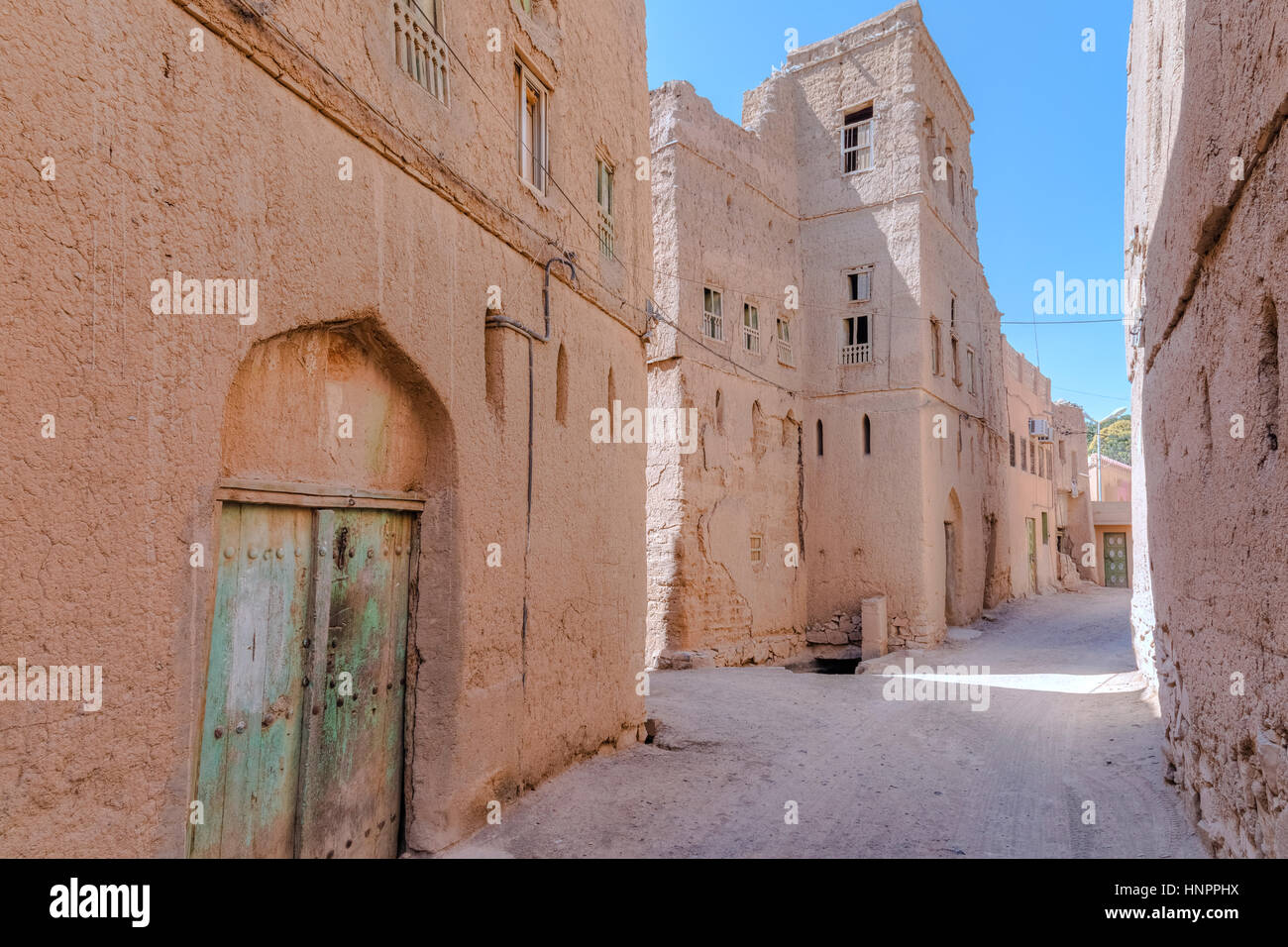 Vieux village à Al Hamra, Oman, au Moyen-Orient, en Asie Banque D'Images