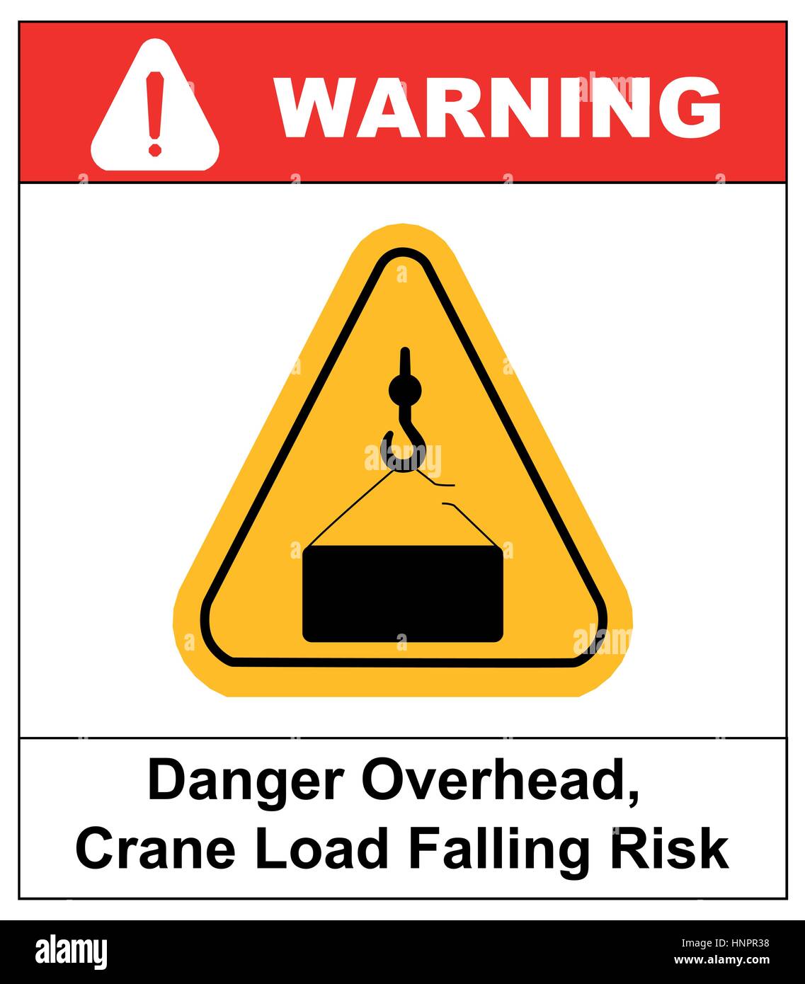 Charge les frais généraux de danger sign. Bannière d'avertissement, silhouette vecteur symbole en triangle jaune isolé sur blanc. Illustration de Vecteur