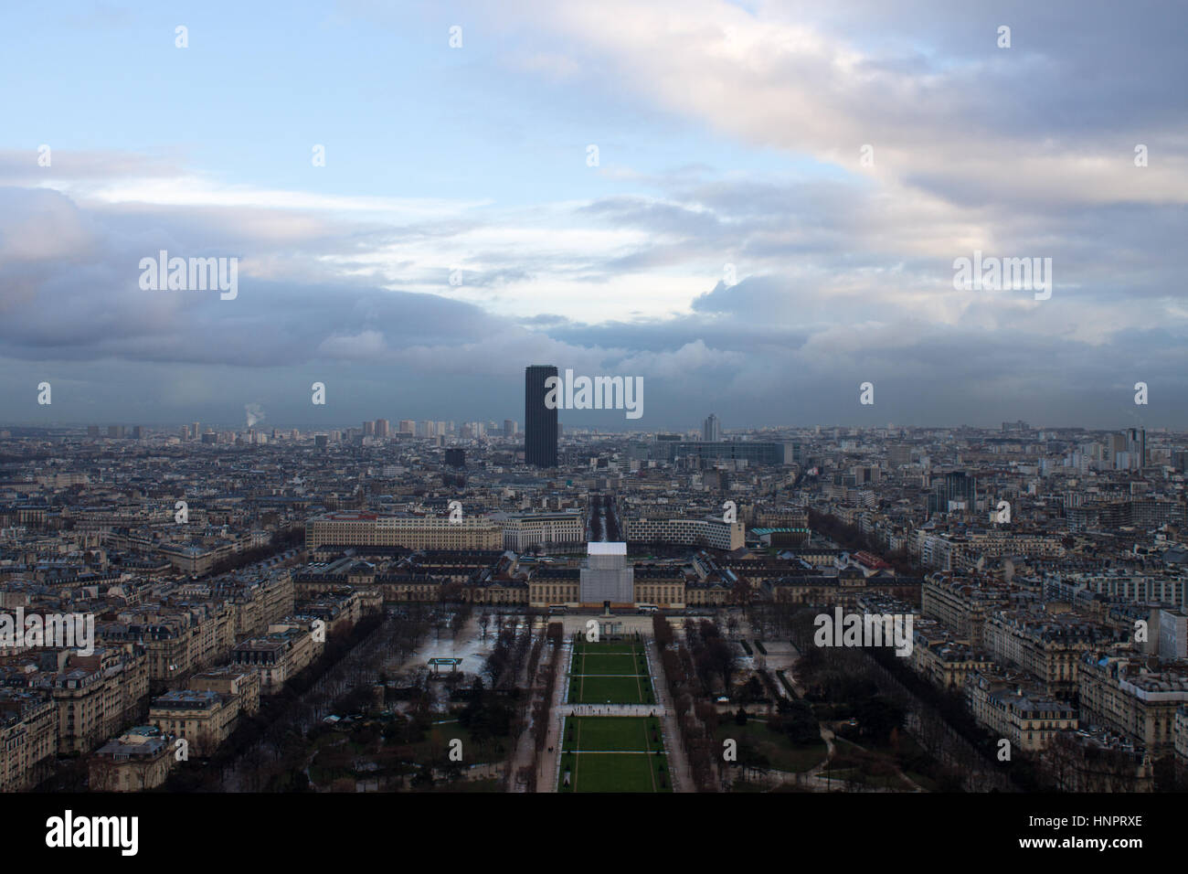Toits de Paris tourné, de la tour Eiffel Banque D'Images
