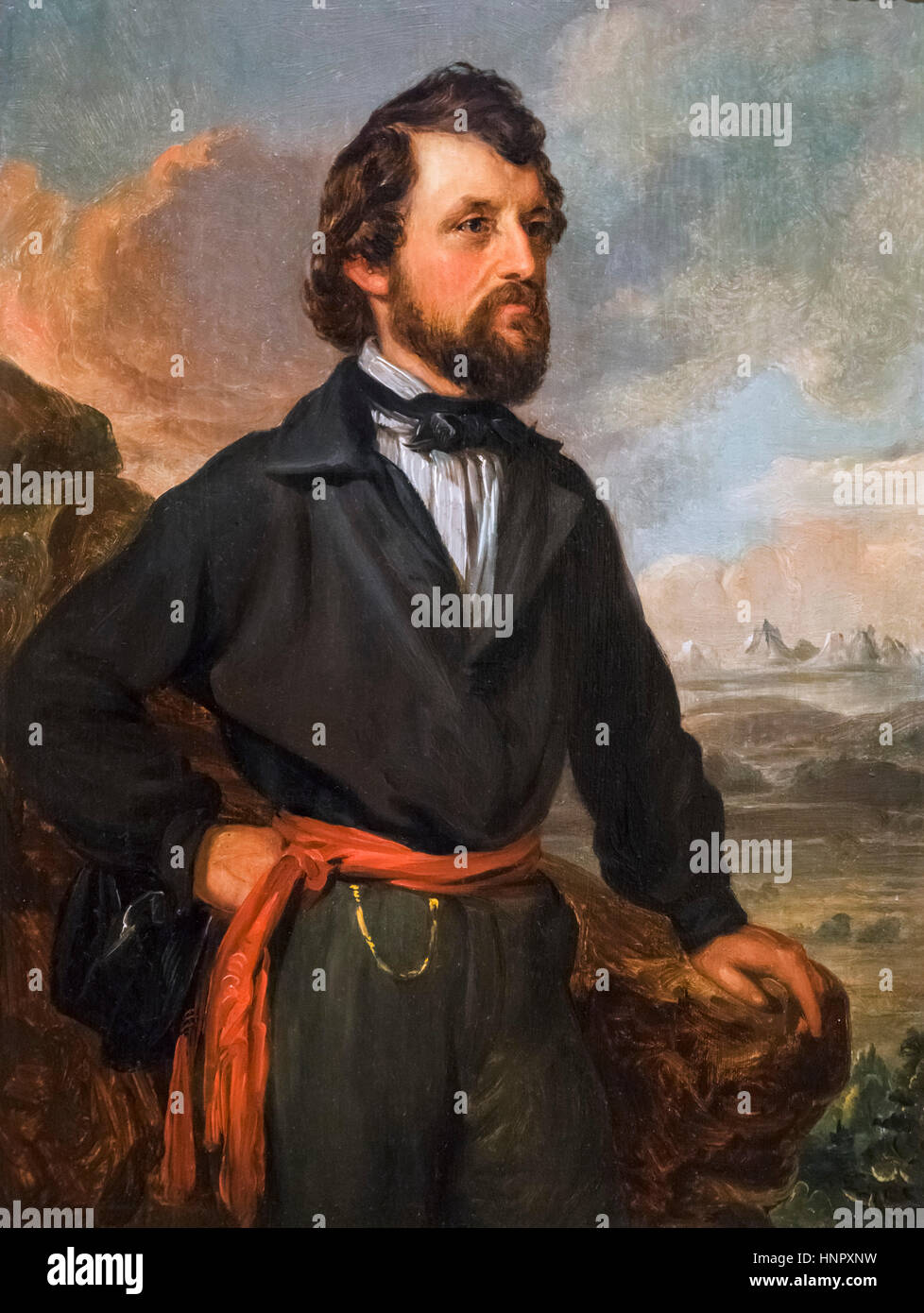 John C Frémont (1813-1890), portrait de William Smith Jewett, huile sur toile, sans date. John Charles Fremont était un officier de l'armée américaine, explorateur et homme politique. Il laisse quatre expéditions durant les années 1840, l'exploration de l'ouest des États-Unis. Banque D'Images
