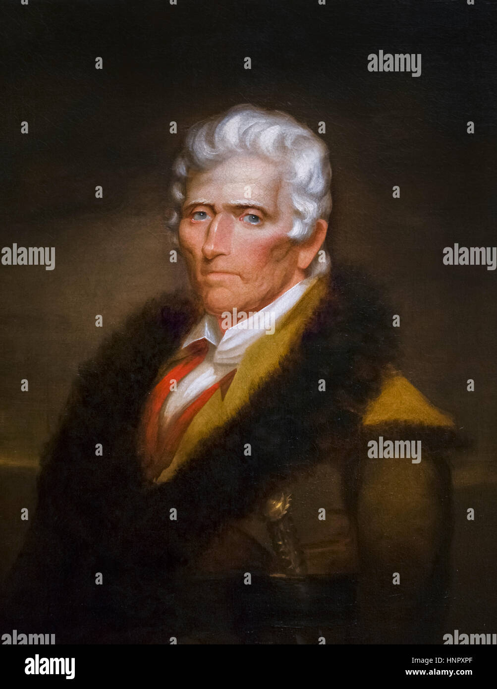 Daniel Boone (1734-1820), portrait par Chester Harding, huile sur toile ...