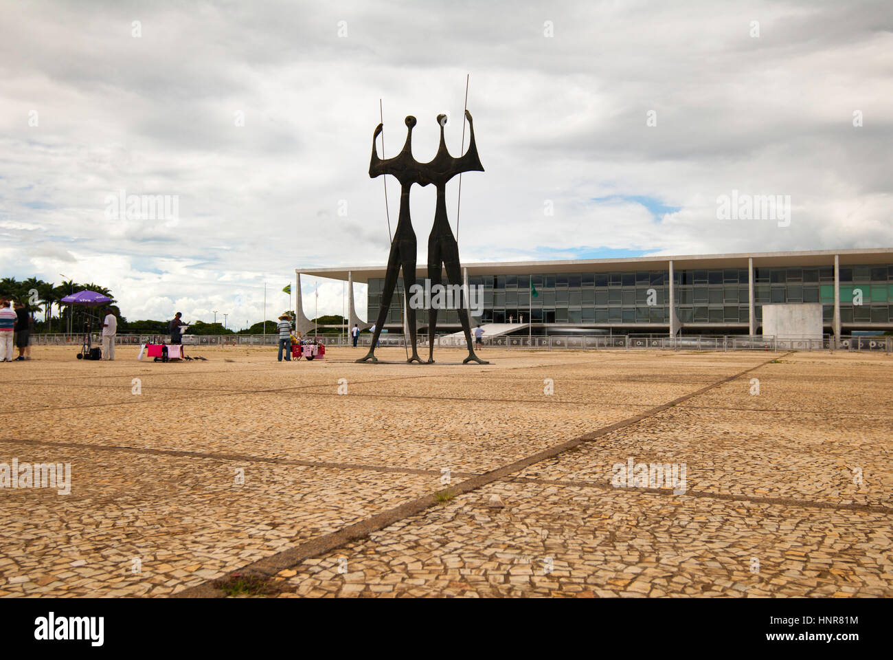 "La sculpture des guerriers, Brasilia, Brésil Banque D'Images