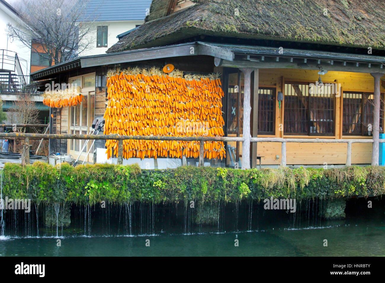 oshino-oshino-hakkai-tang-dans-yamanashi-japon-village-photo-stock-alamy