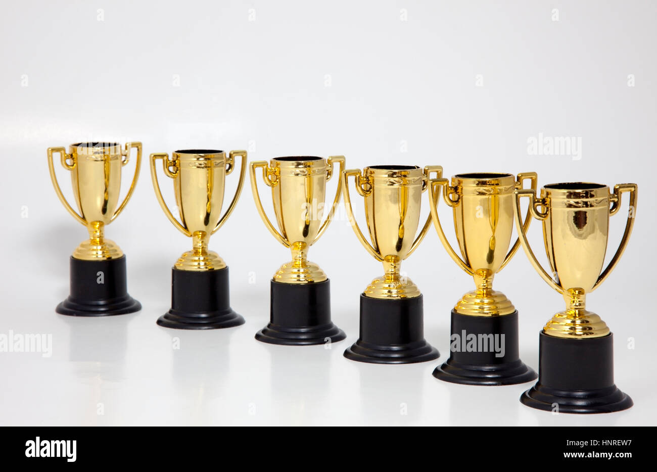 L'or noir en plastique et le prix des trophées. Banque D'Images