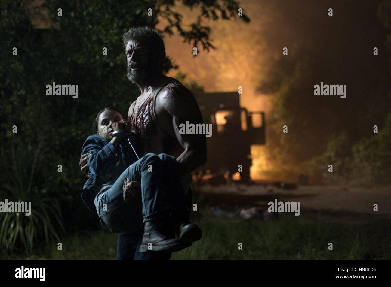 Logan est un film de super-héros américain à venir avec le personnage de Marvel Comics Wolverine distribué par 20th Century Fox. Hugh Jackman stars comme Logan dans ce qui est prévu pour être sa dernière représentation de la nature après avoir joué le rôle pendant 17 ans, avec Patrick Stewart en tant que co-starring Charles Xavier. Cette photo est pour un usage éditorial uniquement et est l'auteur de la société film et/ou le photographe attribué par le film ou la société de production et ne peut être reproduite que par des publications dans le cadre de la promotion du film ci-dessus. Un crédit obligatoire de la société film i Banque D'Images