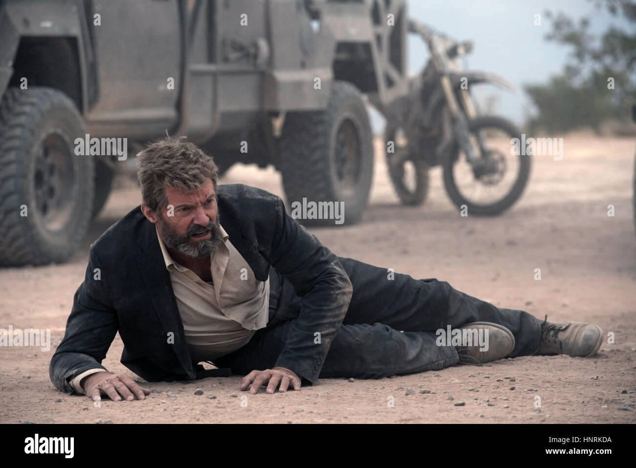 Logan est un film de super-héros américain à venir avec le personnage de Marvel Comics Wolverine distribué par 20th Century Fox. Hugh Jackman stars comme Logan dans ce qui est prévu pour être sa dernière représentation de la nature après avoir joué le rôle pendant 17 ans, avec Patrick Stewart en tant que co-starring Charles Xavier. Cette photo est pour un usage éditorial uniquement et est l'auteur de la société film et/ou le photographe attribué par le film ou la société de production et ne peut être reproduite que par des publications dans le cadre de la promotion du film ci-dessus. Un crédit obligatoire de la société film i Banque D'Images