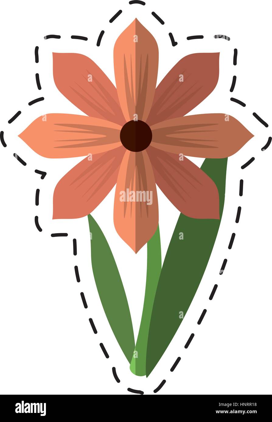Cartoon gerbera flower spring eps 10 illustration vectorielle ornement Illustration de Vecteur