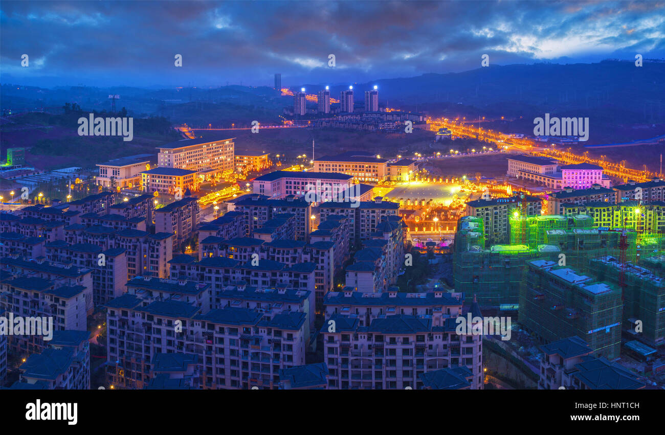 Chongqin, Chongqin, Chine. Feb, 2017 4. Chongqing, Chine, le 4 février 2017 : (usage éditorial uniquement. Chine OUT) .La nouvelle ville Binjiang est un nouveau salon dans le sud-ouest de la Chine, Chongqing. Crédit : SIPA Asie/ZUMA/Alamy Fil Live News Banque D'Images