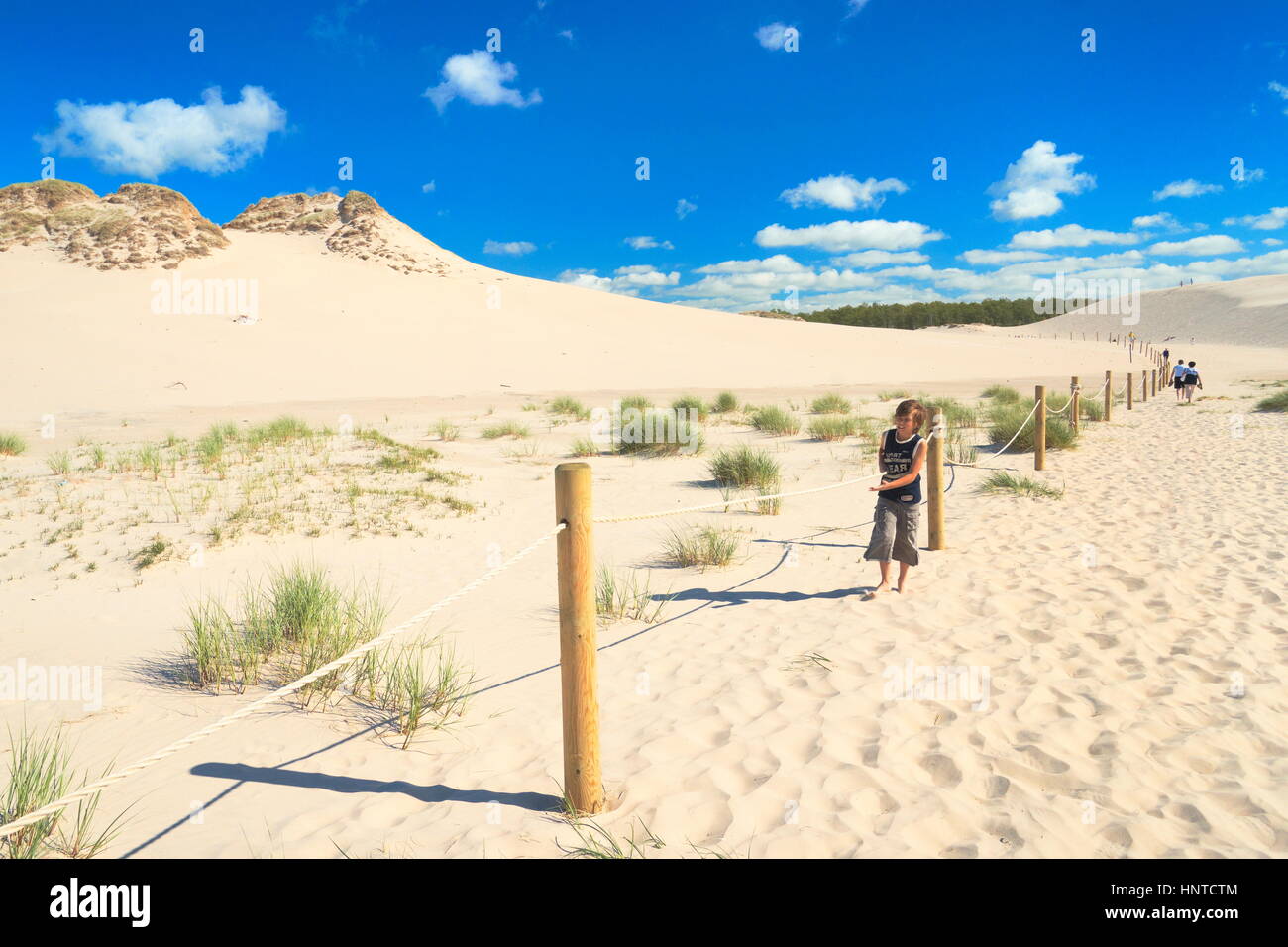 Leba - Parc National Slowinski, dunes ameuhsante, Pologne Banque D'Images