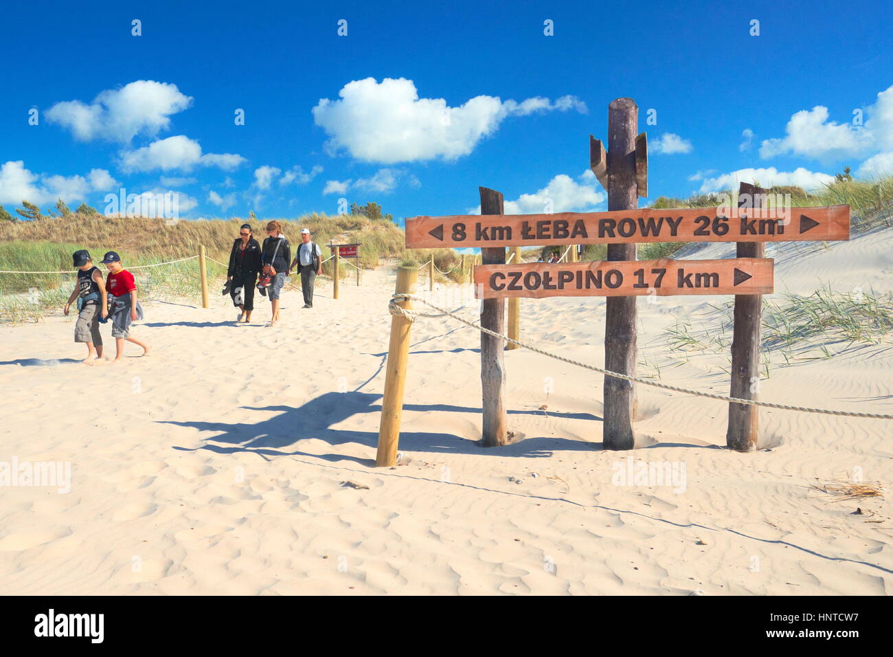 Leba - Parc National Slowinski, dunes ameuhsante, Pologne Banque D'Images