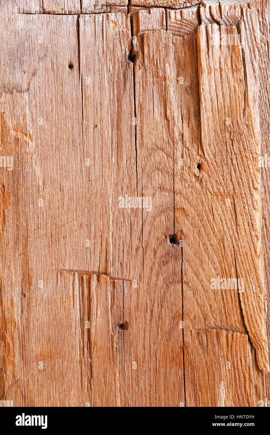 Vieille planche en bois taillées à la main à partir de la vieille grange Banque D'Images