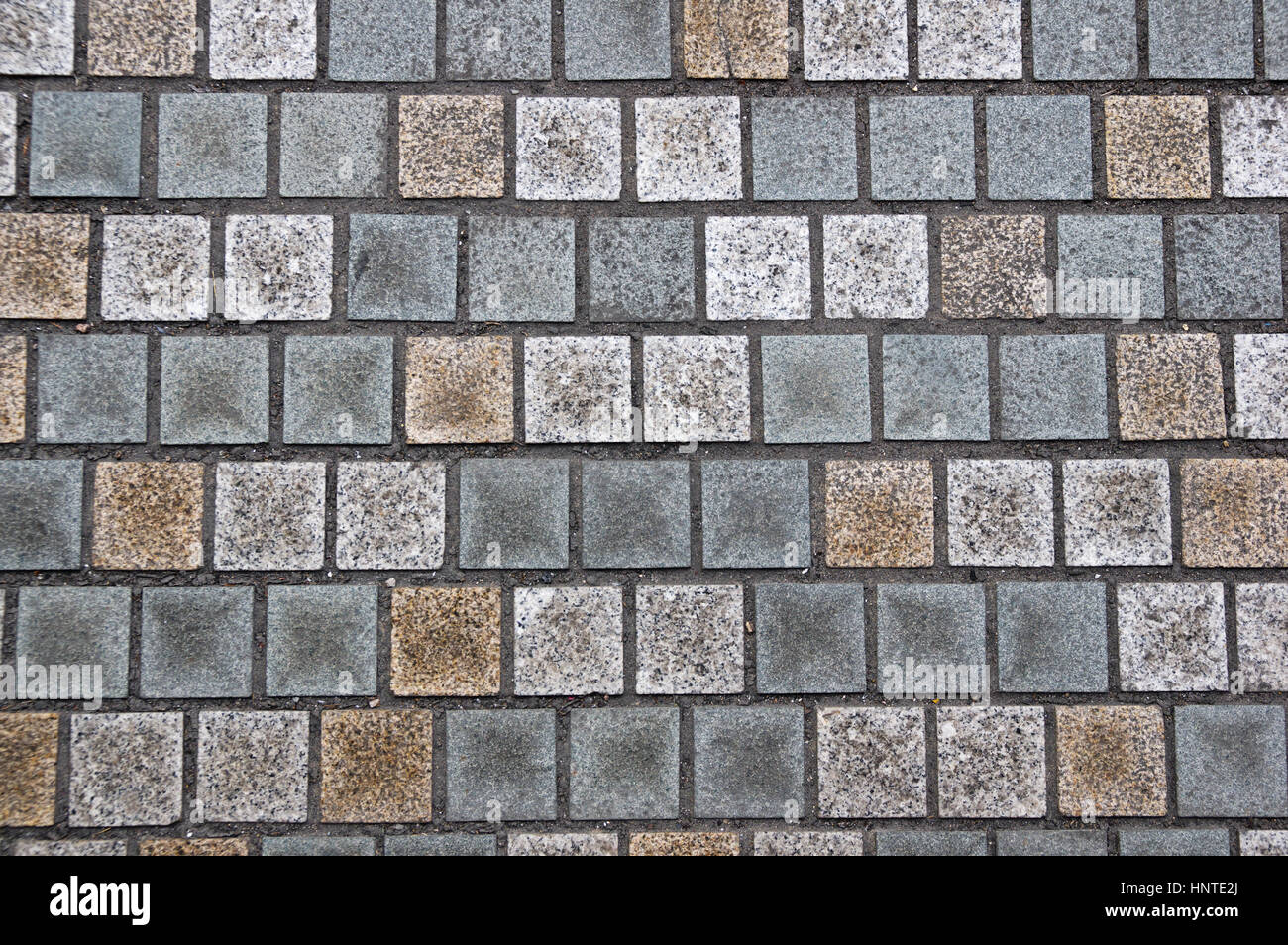 Bloc de pierre carrés texture de fond de la chaussée Banque D'Images