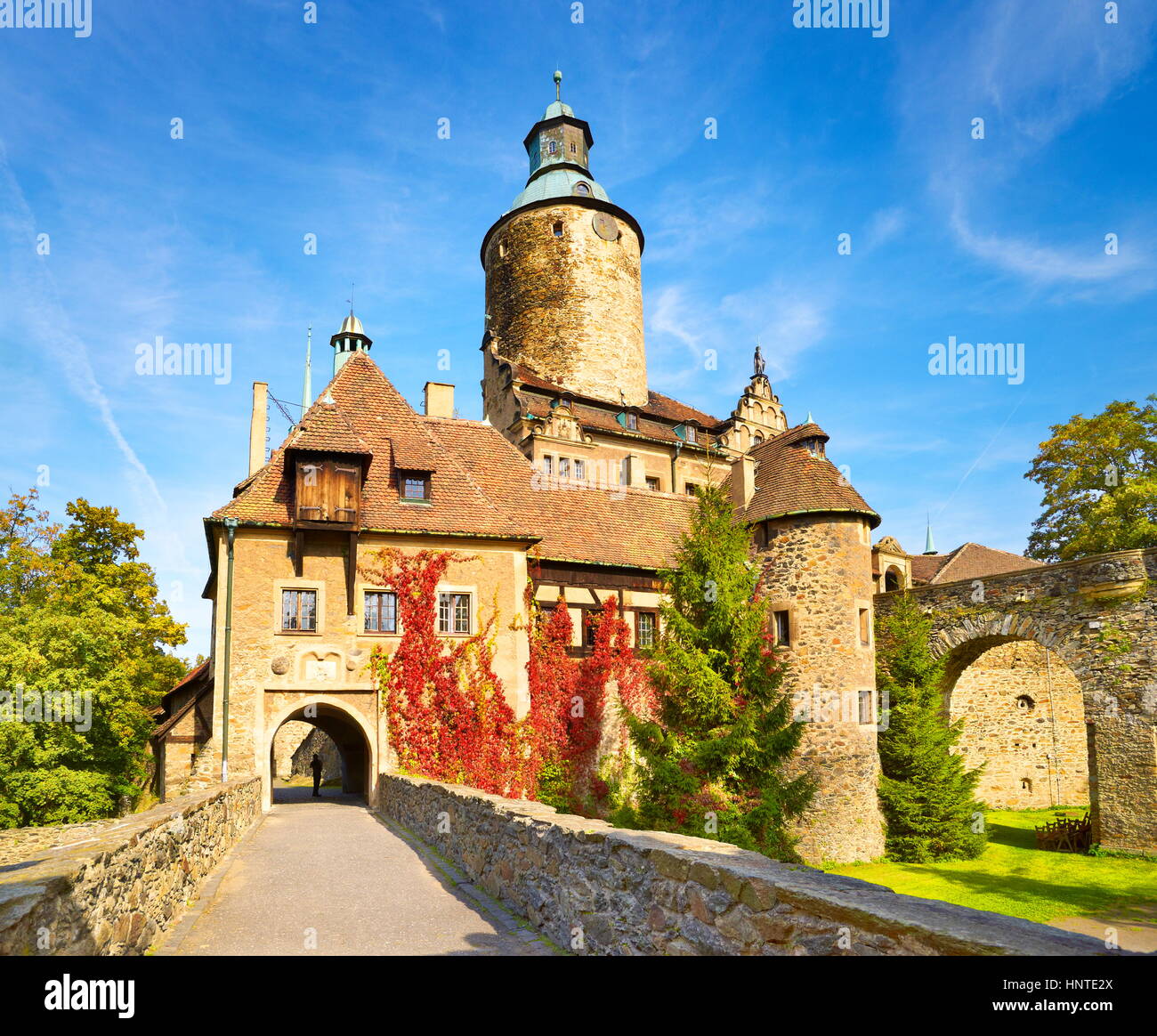 Château Czocha, Basse Silésie, Pologne, Europe Banque D'Images