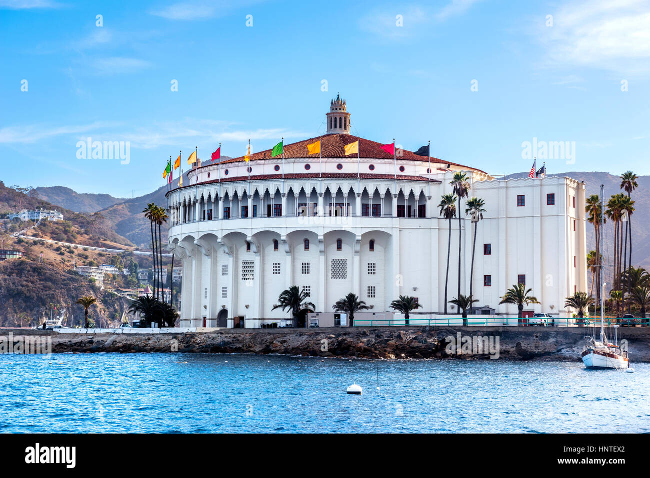 L'île de Catalina, monument emblématique du Casino est en fait un théâtre et bal et n'a pas reçu son nom en raison de la renommée de jeu. Banque D'Images