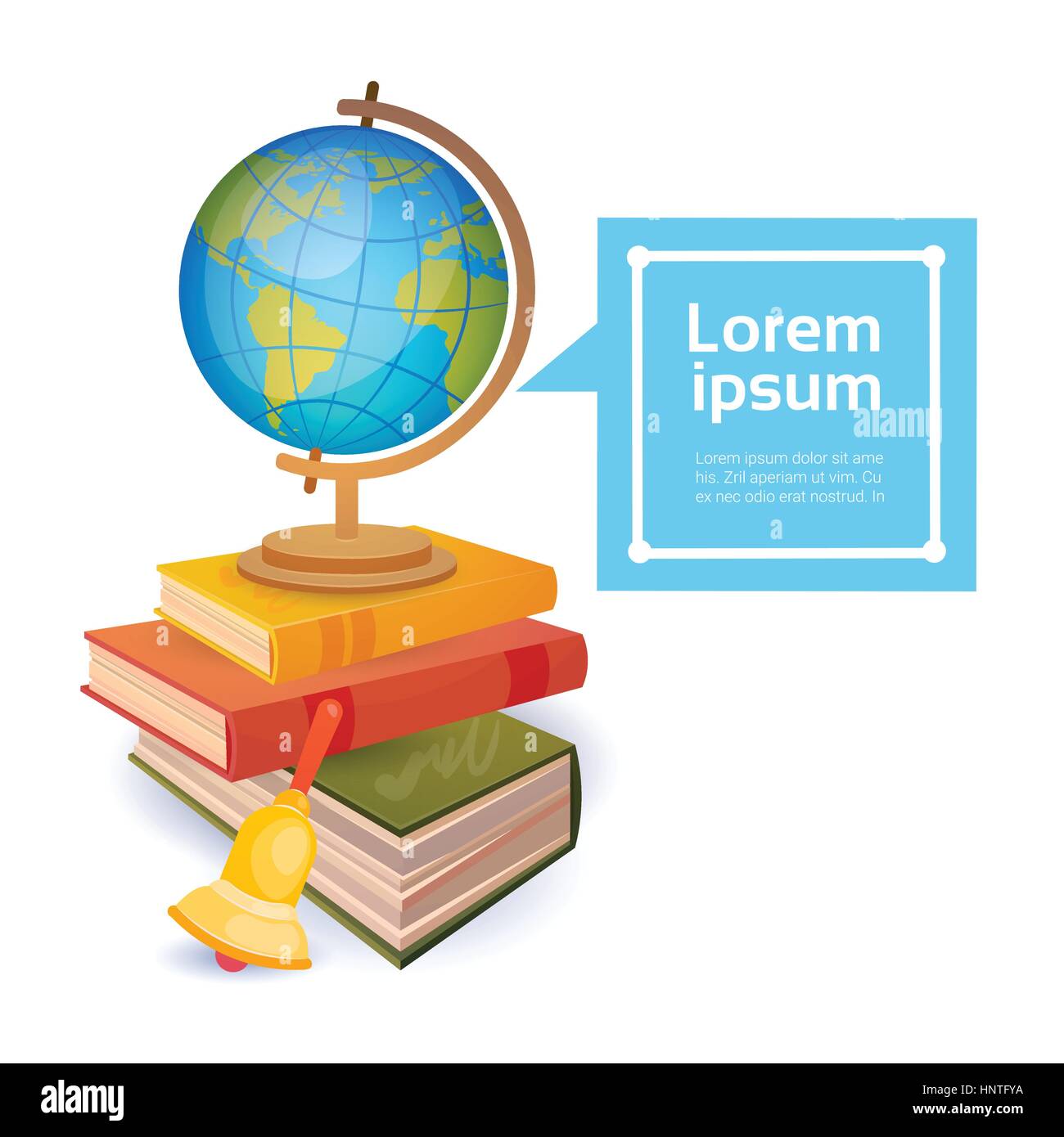 Pile de livres Éducation École Stuff Concept Illustration de Vecteur