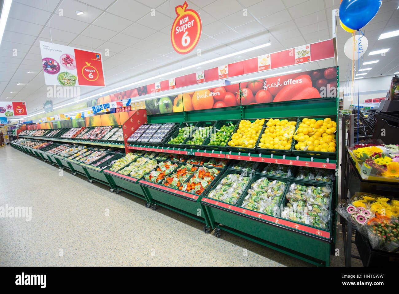 Magasin supermarché Aldi Banque D'Images