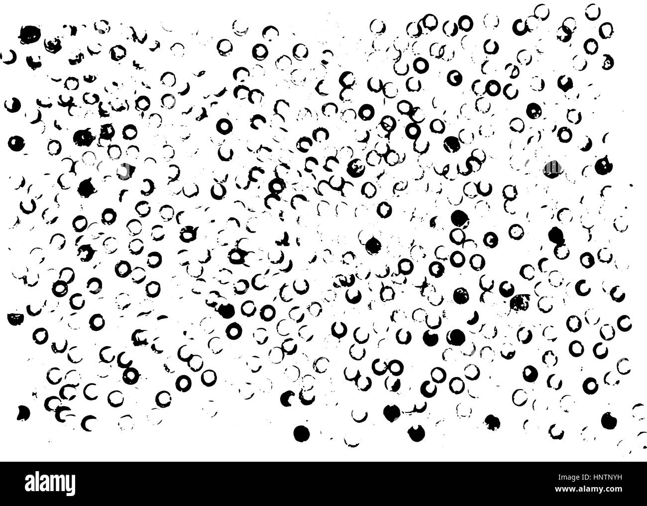 Points ronde stamp Châssis à vide de l'espace pour votre texte. Forme du cercle. Texture Grunge Illustration de Vecteur