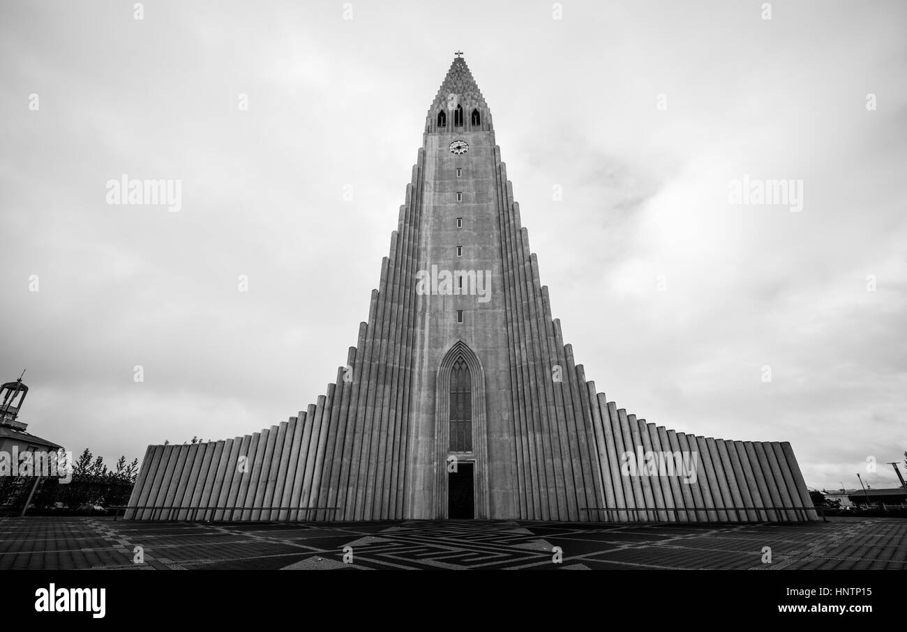 L'église luthérienne 259 Reykjavik Banque D'Images