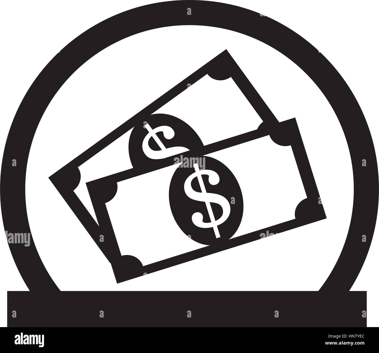Billet de collection ensemble avec le symbole du dollar dans la moitié ...